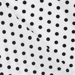 Crêpe Pois Noir Fond Blanc - Ribes y Casals