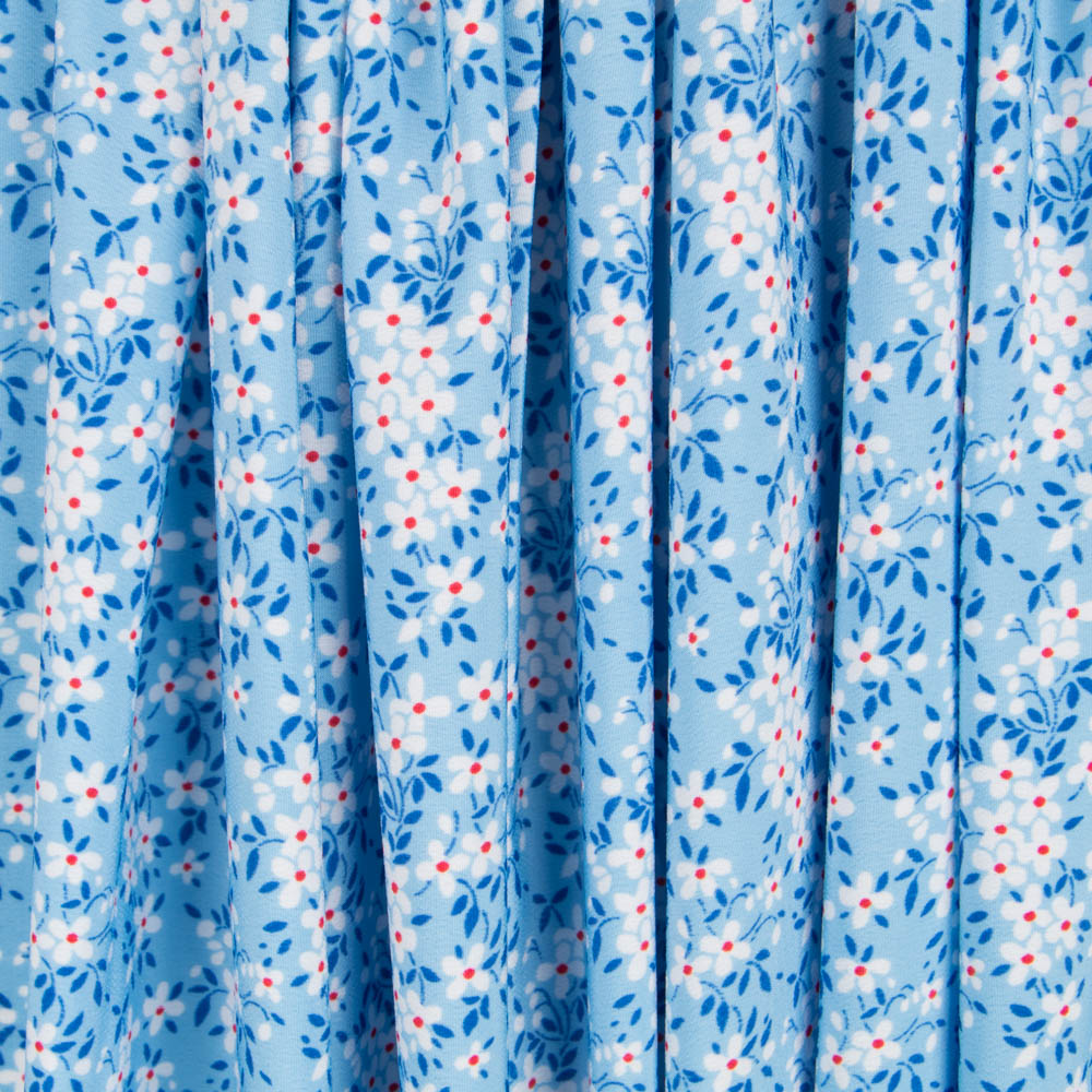 Retal Crepe Margaritas Azul Cielo 40x145 cm - Ribes y Casals