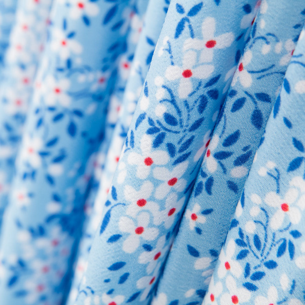 Crêpe Marguerites Bleu Ciel - Ribes y Casals