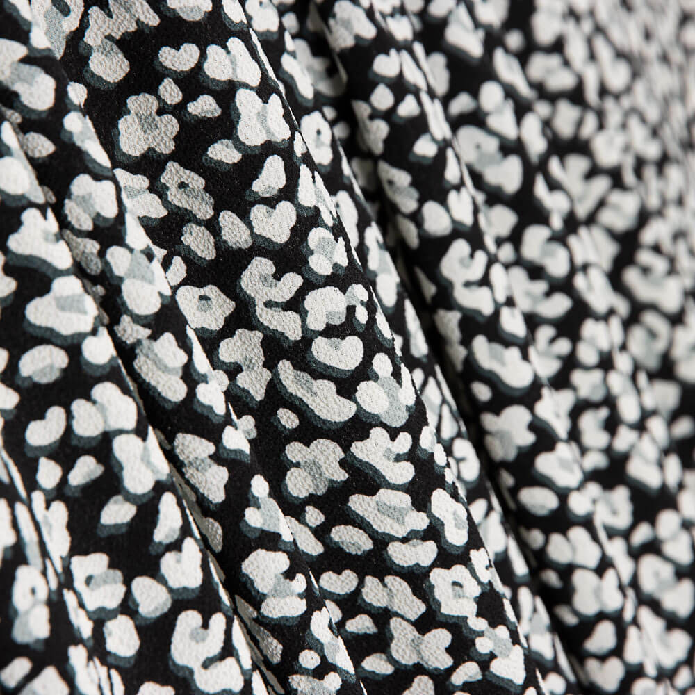 Crêpe Marrocain Léopard Gris - Ribes y Casals