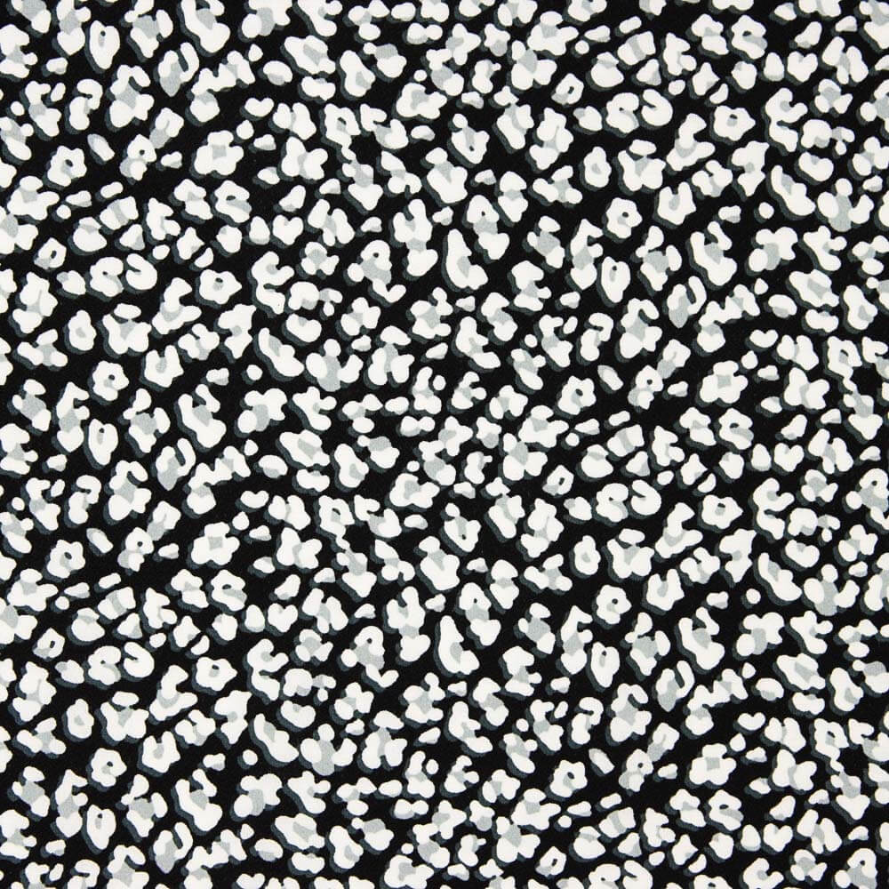 Crêpe Marrocain Léopard Gris - Ribes y Casals