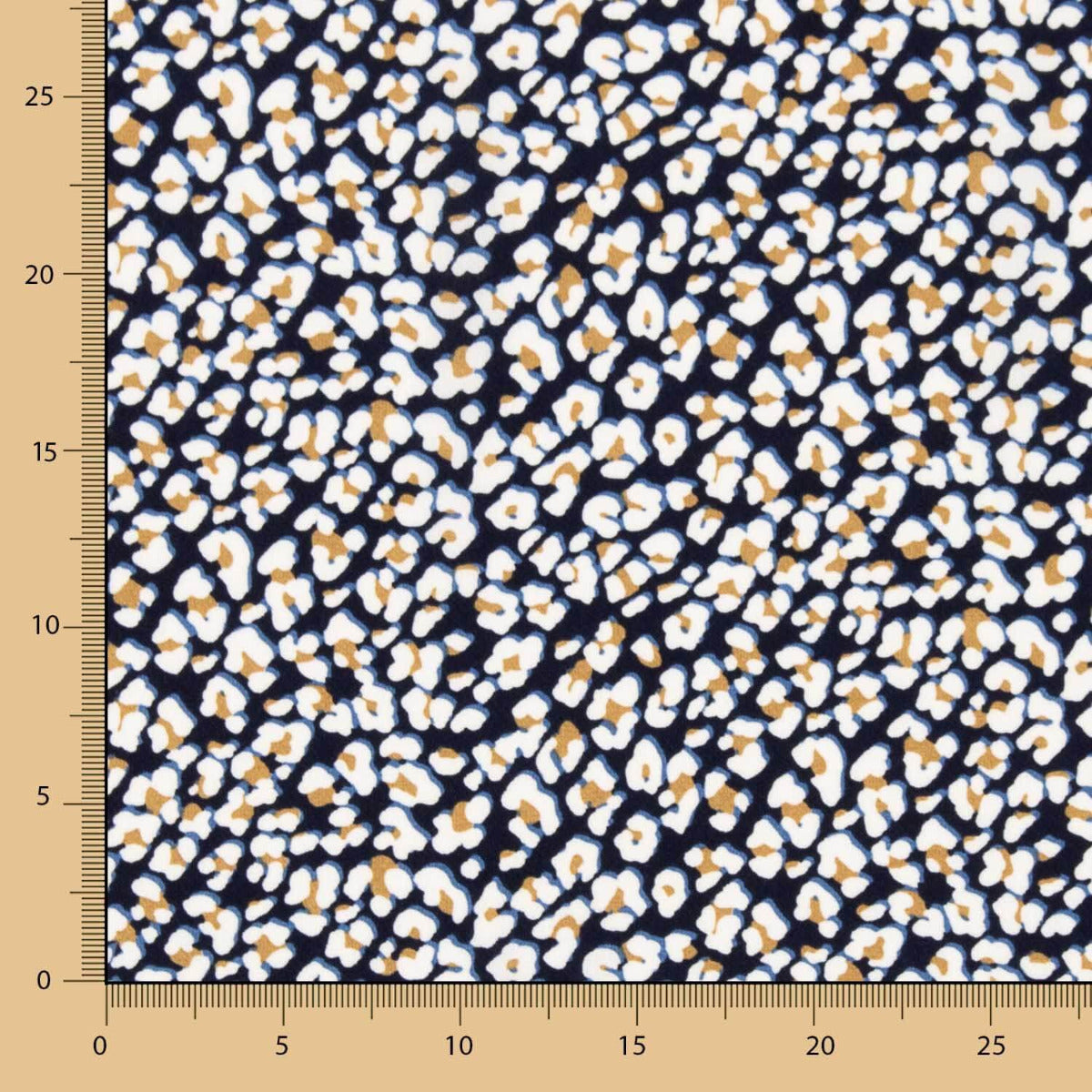 Crêpe Marrocain Léopard Ocre - Ribes y Casals