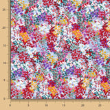 Crêpe Polyester Fleur Confetti Bleu - Ribes y Casals