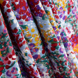 Crêpe Polyester Fleur Confetti Bleu - Ribes y Casals