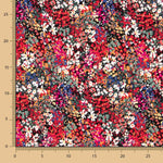 Crêpe Polyester Fleur Confetti Rouge - Ribes y Casals