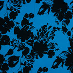 Crêpe Polyester Fleur Bleu - Ribes y Casals
