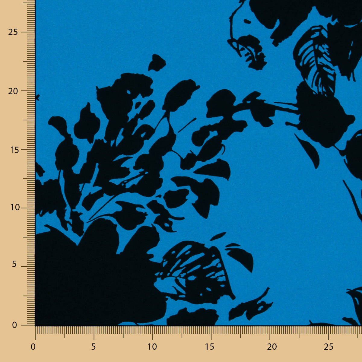 Crêpe Polyester Fleur Bleu - Ribes y Casals