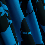 Crêpe Polyester Fleur Bleu - Ribes y Casals