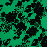 Crêpe Polyester Fleur Vert - Ribes y Casals