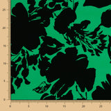 Crêpe Polyester Fleur Vert - Ribes y Casals