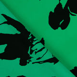 Crêpe Polyester Fleur Vert - Ribes y Casals