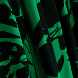 Crêpe Polyester Fleur Vert - Ribes y Casals