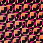 Crêpe Polyester Géo Fuchsia - Ribes y Casals