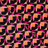 Crêpe Polyester Géo Fuchsia - Ribes y Casals