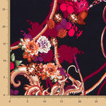 Crêpe Viscose Dragon Floral Fuchsia - Ribes y Casals