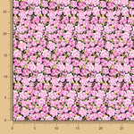 Crêpe Viscose Fleurs Roses - Ribes y Casals