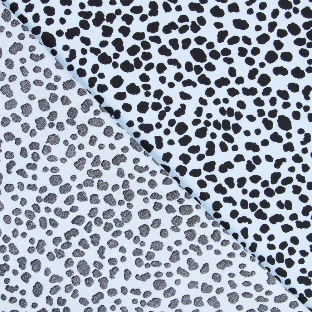 Crêpe Viscose Léopard Bleu - Ribes y Casals