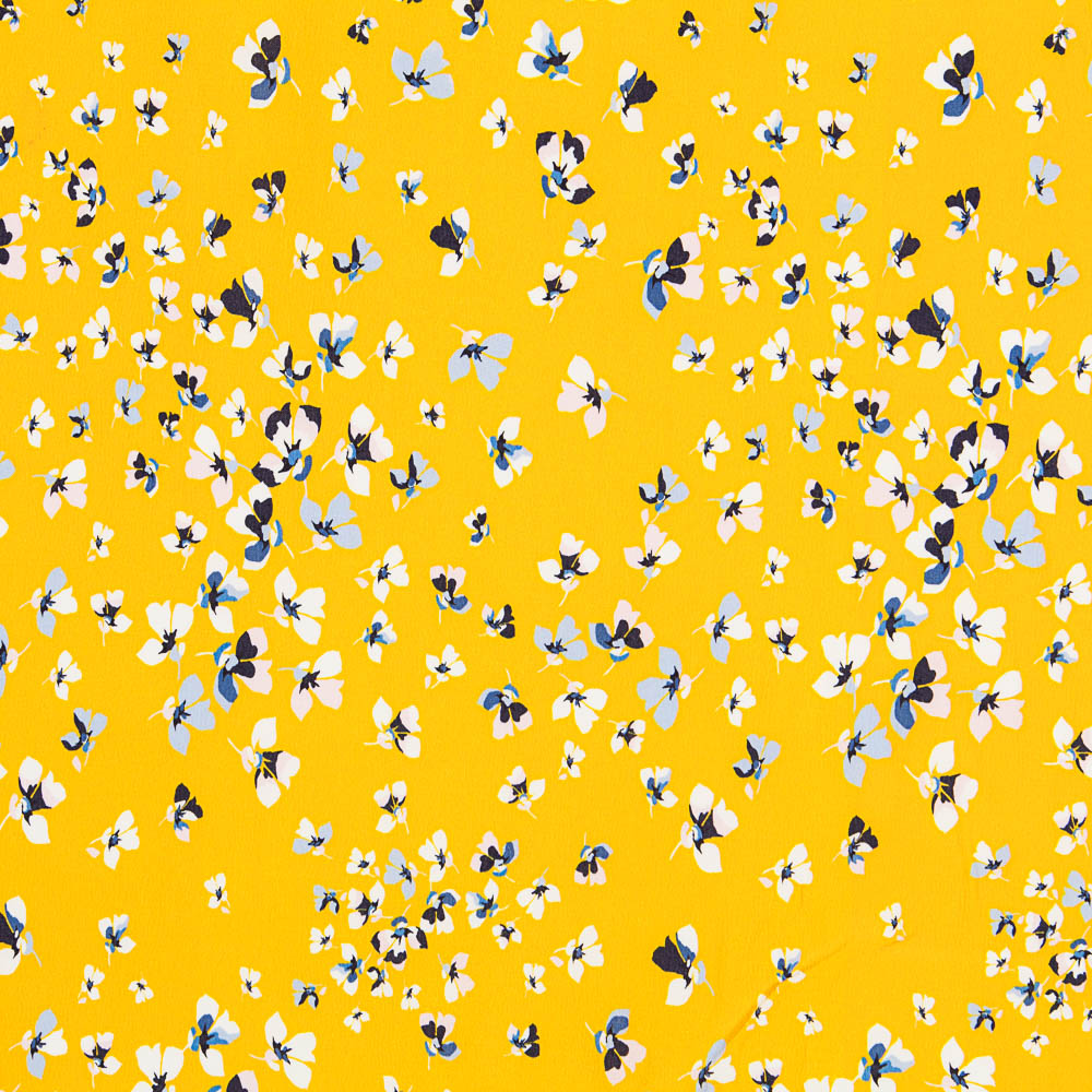 Crêpe Viscose Pétales Jaune - Ribes y Casals
