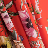 Crepe Viscosa Primavera Roja - Ribes y Casals