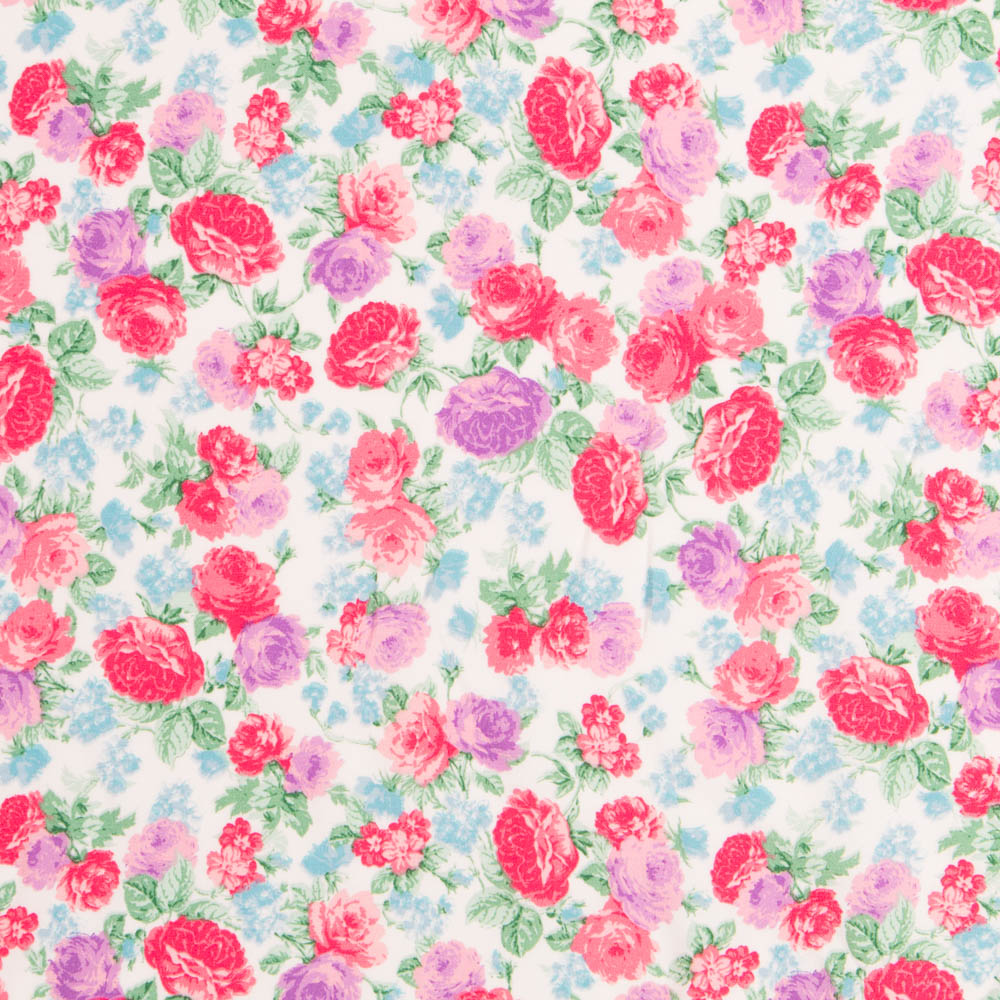 Crêpe Viscose Roses Vintage - Ribes y Casals