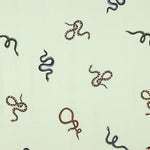 Crêpe Viscose Serpent Aigue-marine - Ribes y Casals