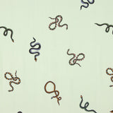Crêpe Viscose Serpent Aigue-marine - Ribes y Casals