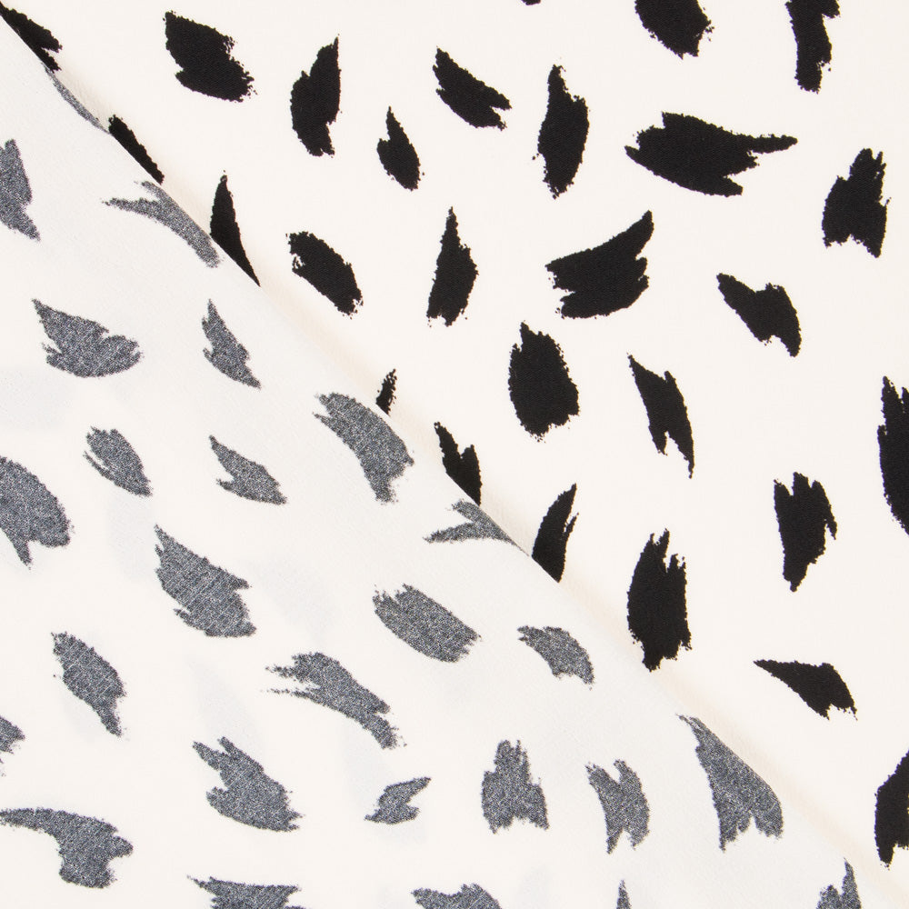 Crêpe Viscose Traits Maxi Écru - Ribes y Casals