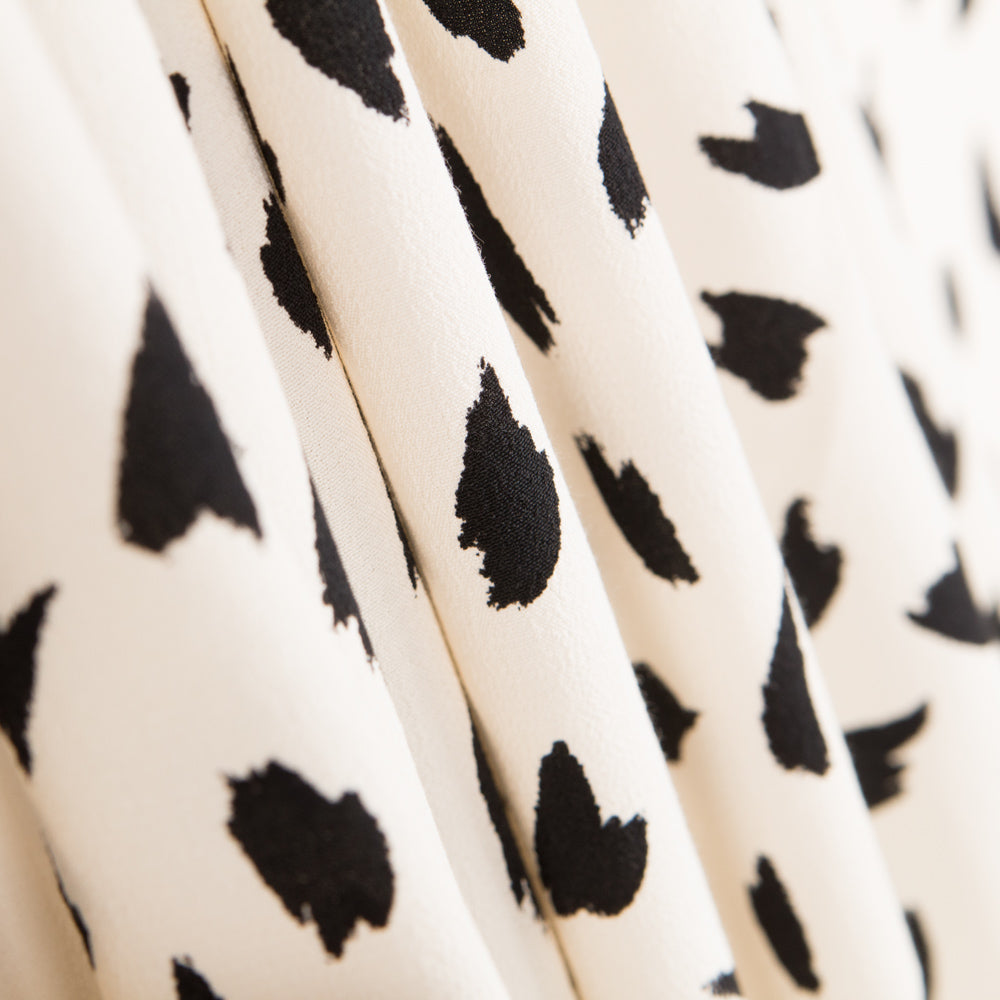 Crêpe Viscose Traits Maxi Écru - Ribes y Casals