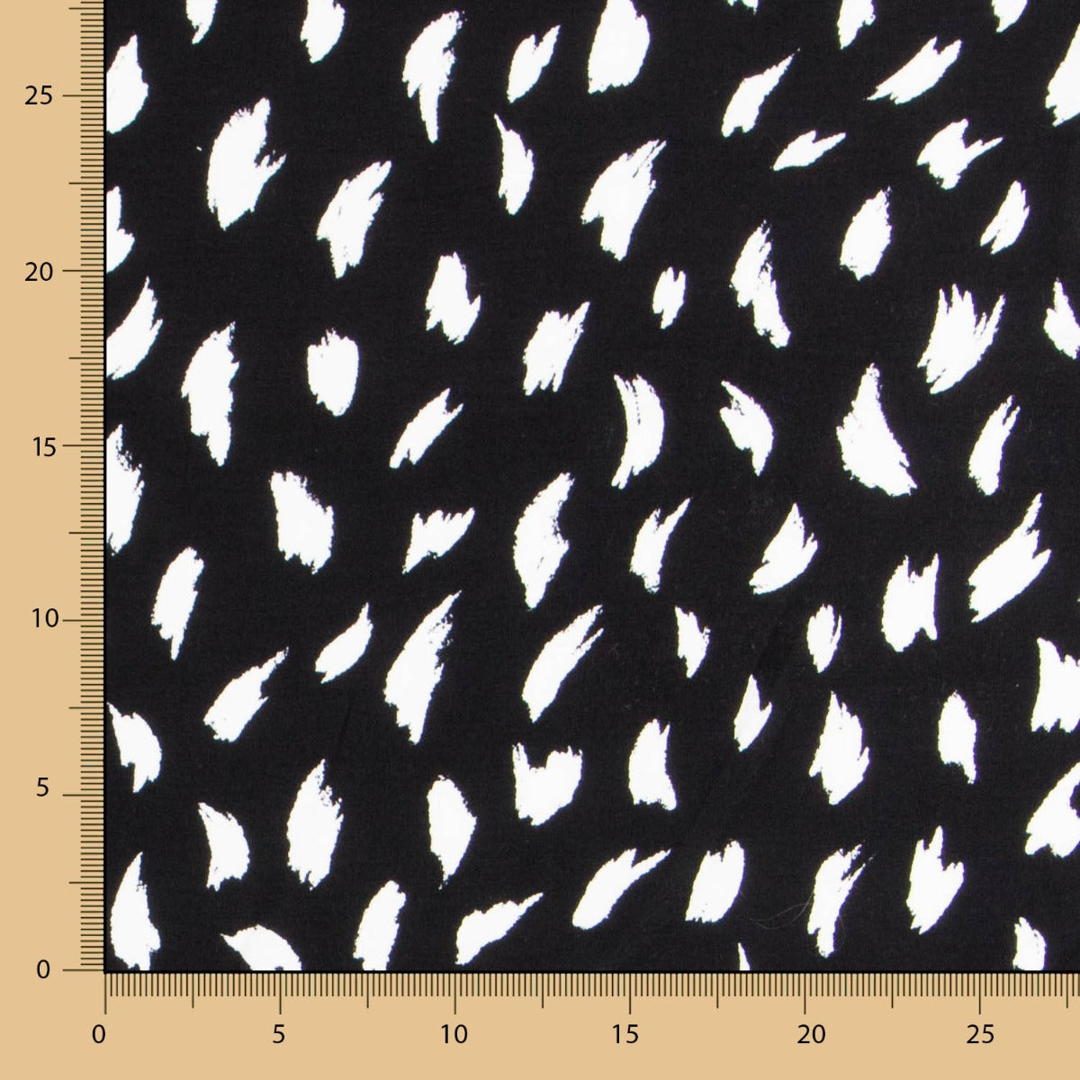 Crêpe Viscose Traits Maxi Noir - Ribes y Casals