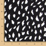 Crêpe Viscose Traits Maxi Noir - Ribes y Casals