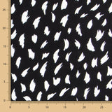 Crêpe Viscose Traits Maxi Noir - Ribes y Casals