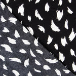 Crêpe Viscose Traits Maxi Noir - Ribes y Casals