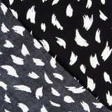 Crêpe Viscose Traits Maxi Noir - Ribes y Casals