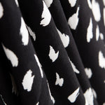 Crêpe Viscose Traits Maxi Noir - Ribes y Casals