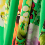 Crêpe Fleurs de Rose Zambra Vert - Ribes y Casals