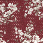 Crispy Milano Fleur Fond Pois Grenat - Ribes y Casals