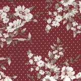 Crispy Milano Fleur Fond Pois Grenat - Ribes y Casals