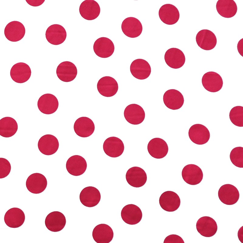 Crispy Milano Pois 35 mm. Blanc-Fuchsia - Ribes y Casals