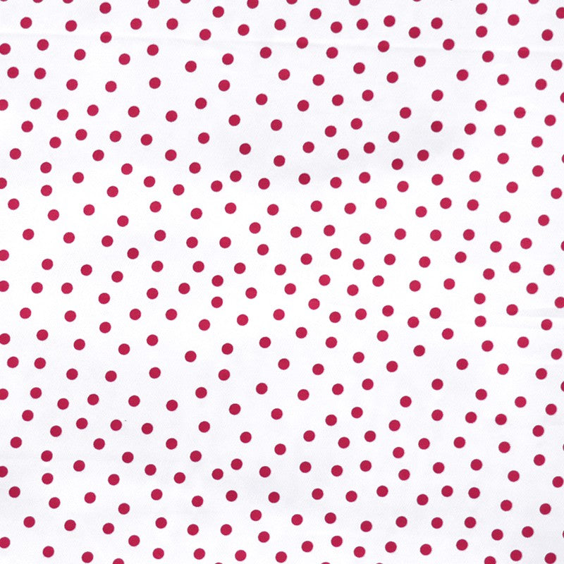 Crispy Milano Pois 7 mm. Blanc-Fuchsia - Ribes y Casals