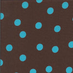 Crispy Milano Pois 7 mm. Marron-Turquoise - Ribes y Casals