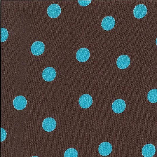 Crispy Milano Pois 7 mm. Marron-Turquoise - Ribes y Casals