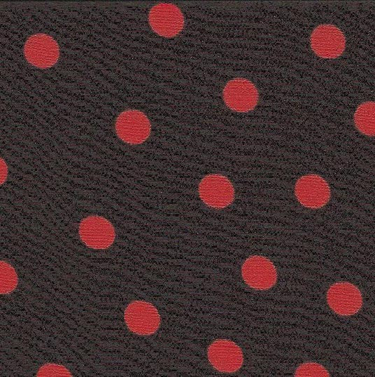 Crispy Milano Pois 7 mm. Noir-Rouge - Ribes y Casals