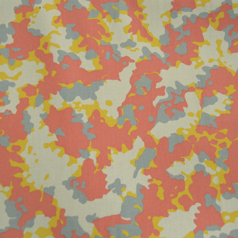 Denim Imprimé Militaire Corail - Ribes y Casals