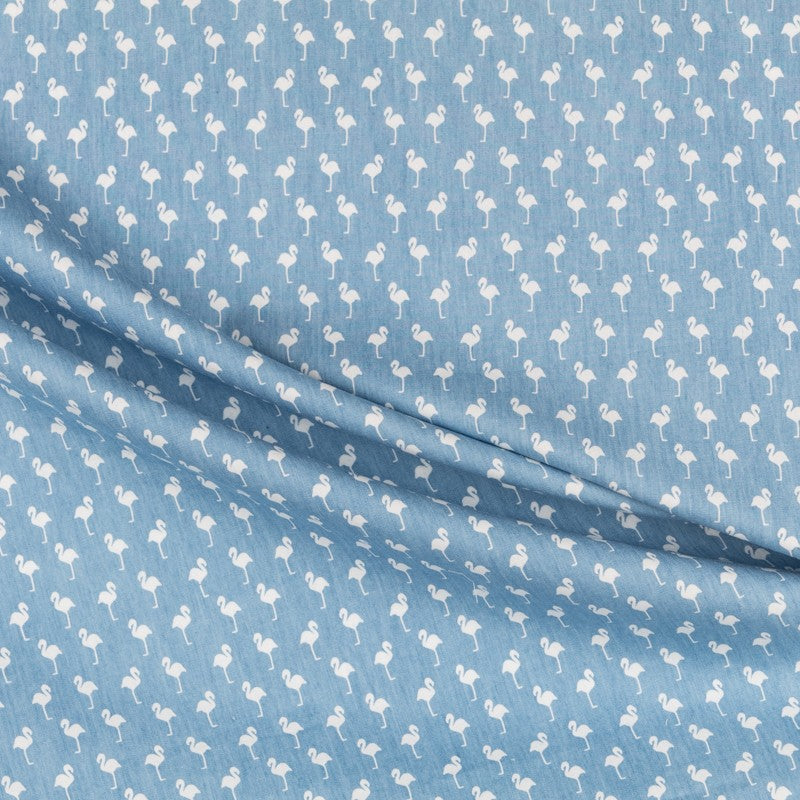 Denim Fin Flamants Bleu - Ribes y Casals