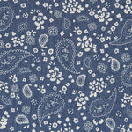 Denim Cachemire Fleurs Bleu Foncé - Ribes y Casals