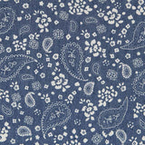 Denim Cachemire Fleurs Bleu Foncé - Ribes y Casals