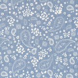 Denim Cachemire Fleurs Bleu - Ribes y Casals