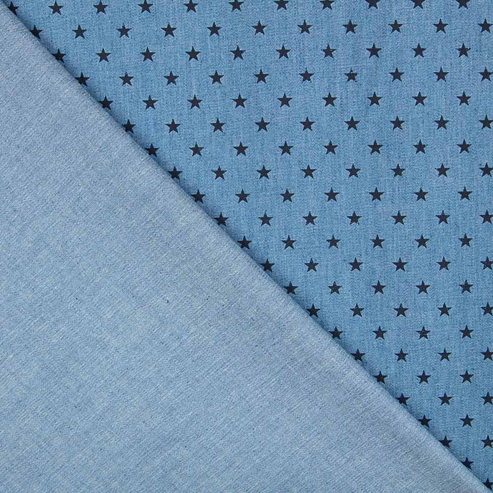 Denim Coton Étoiles Noir - Ribes y Casals