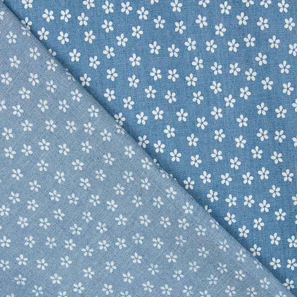 Denim Coton Mini Marguerites - Ribes y Casals