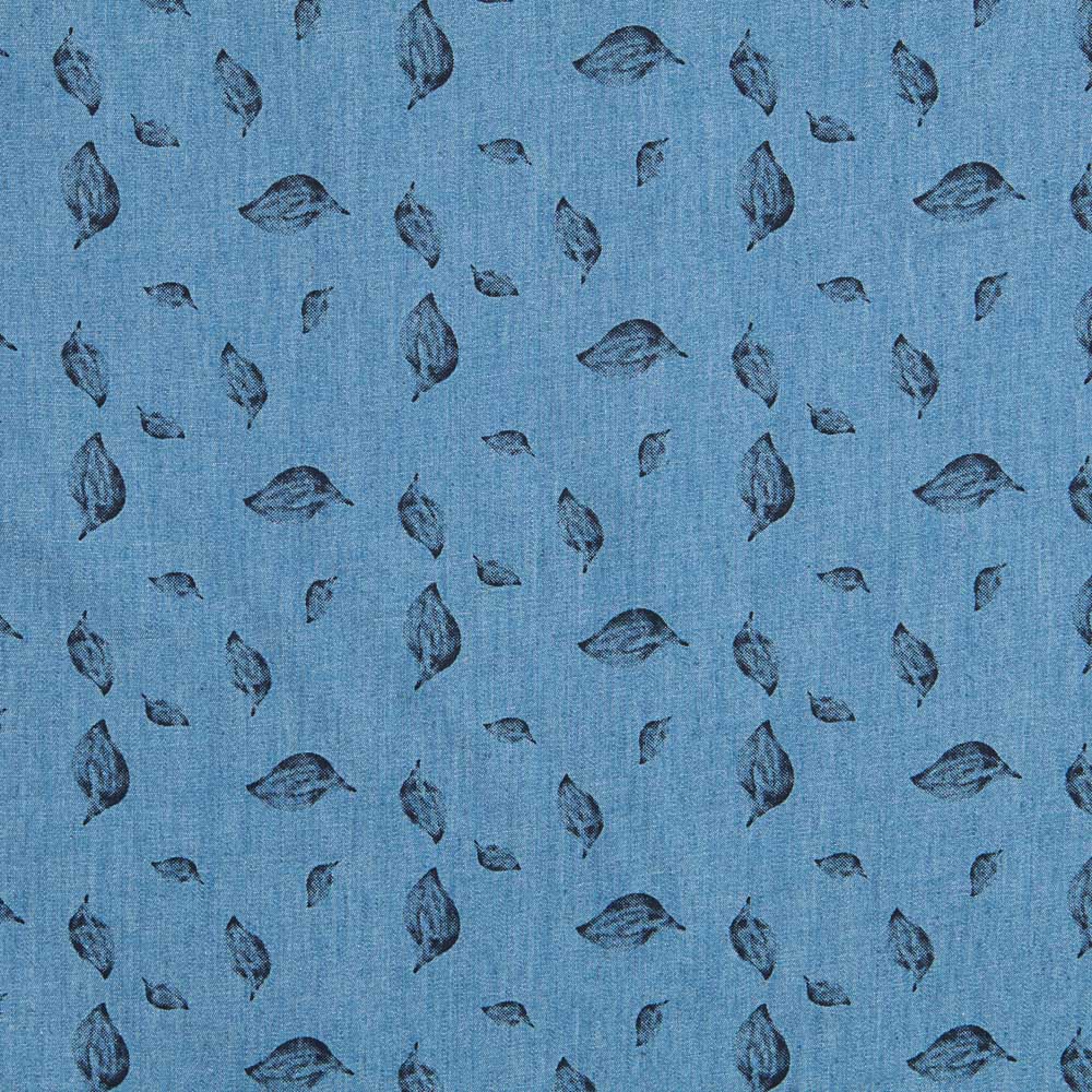 Denim Coton Feuilles - Ribes y Casals